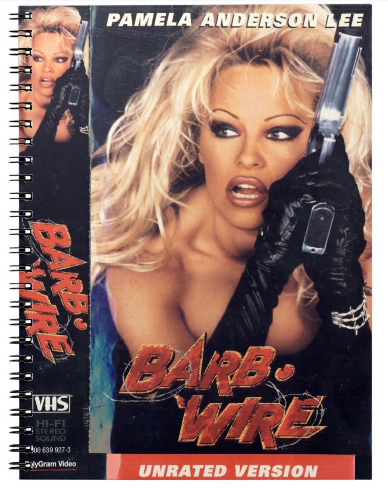 Primary image for Barb Wire Vintage Pamela Anderson VHS Cover Spiral Notebook- 80 Lined Pages