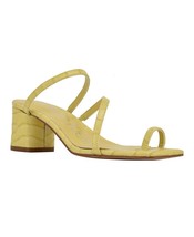 Calvin Klein YELLOW CROC Women's Belma Strappy Dress Sandals, US 7.5M - £45.13 GBP