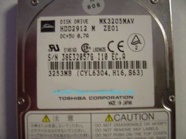 3.2GB 2.5&quot; 12.7MM IDE Drive Toshiba MK3205MAV HDD2912 Tests Good Our Dri... - $24.45