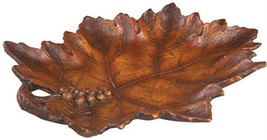 Tray Traditional Antique Grape Leaf Resin New Hand-Cast - $119.00