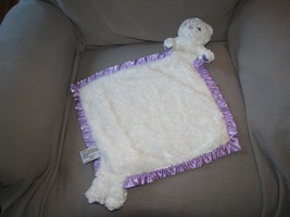 My Banky Security Blanket Purple White Teddy Bear Amethyst February 14" X 17" - $44.54