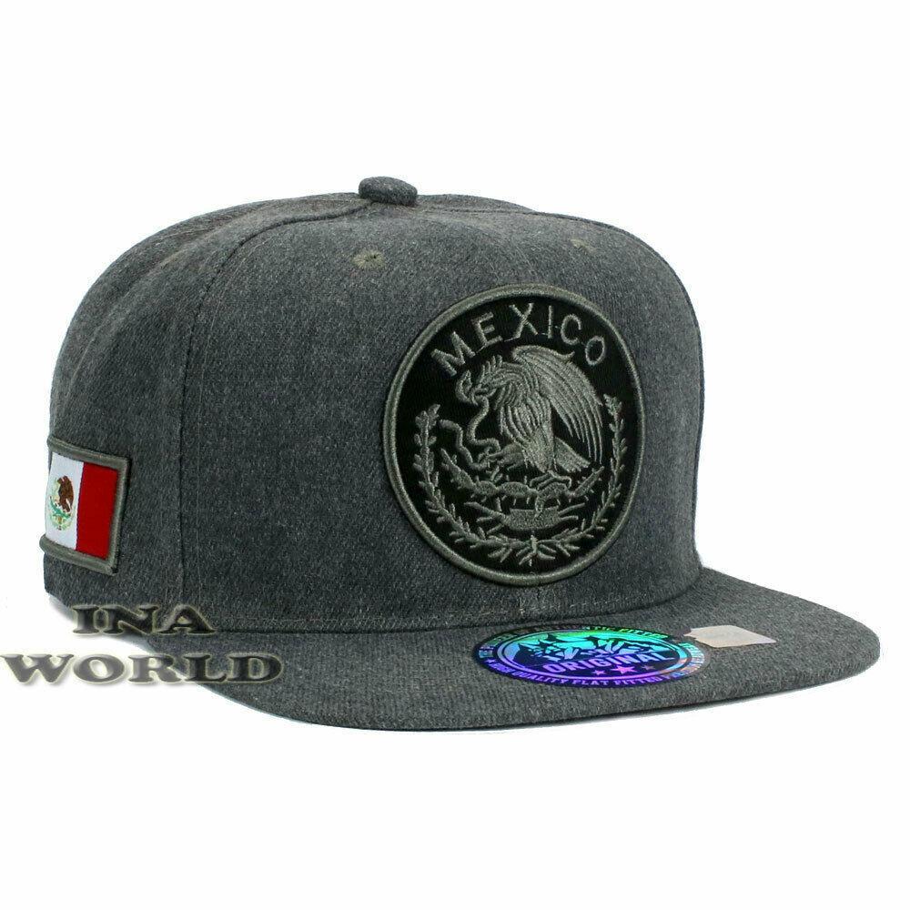 MEXICAN Hat Cap Snapback MEXICO Federal Logo Flat Bill Baseball Cap ...