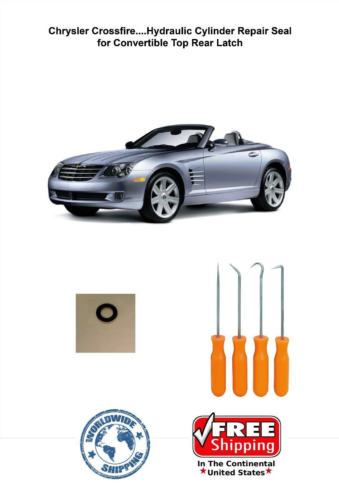 0308 Chrysler Crossfire Convertible Top Hydraulic Cylinder Repair Seal