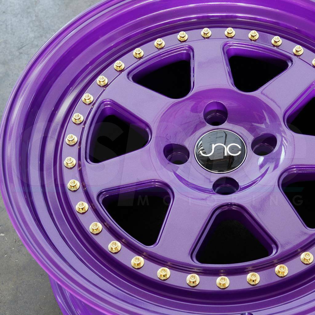 17x8/17x9 JNC 048 5x114.3 30/25 Candy Purple GR Wheels Rims Set(4) 73.1 ...