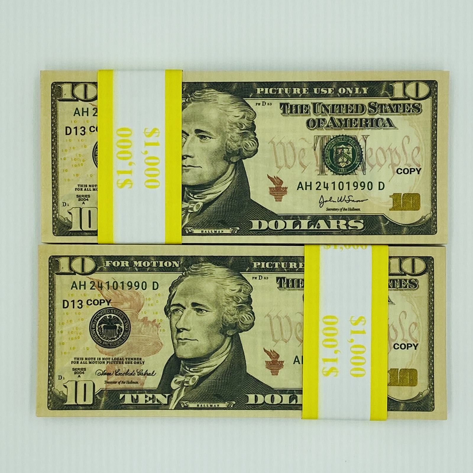 100 Pcs X $10 Replica Fake,Copy,Prop,Fake dollar,Movie ,Media ...