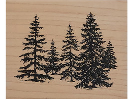 Inkadinkado Trees Wood Mounted Rubber Stamp #96488-DD - $6.99