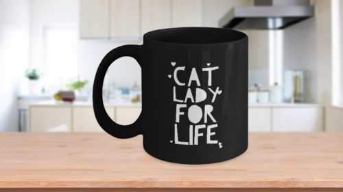 Primary image for Cat Lady For Life - Cat Rescue Mom Owner Lover Gift Ceramic Coffee Mug Tea Cup