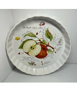 Gorgeous pie pan dish plate Apple apples botanical no maker mark found - $18.70