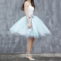 White Pink Tutu Tulle Skirt Puffy 4 Layered Party Circle Tulle Skirt Plus Size image 15