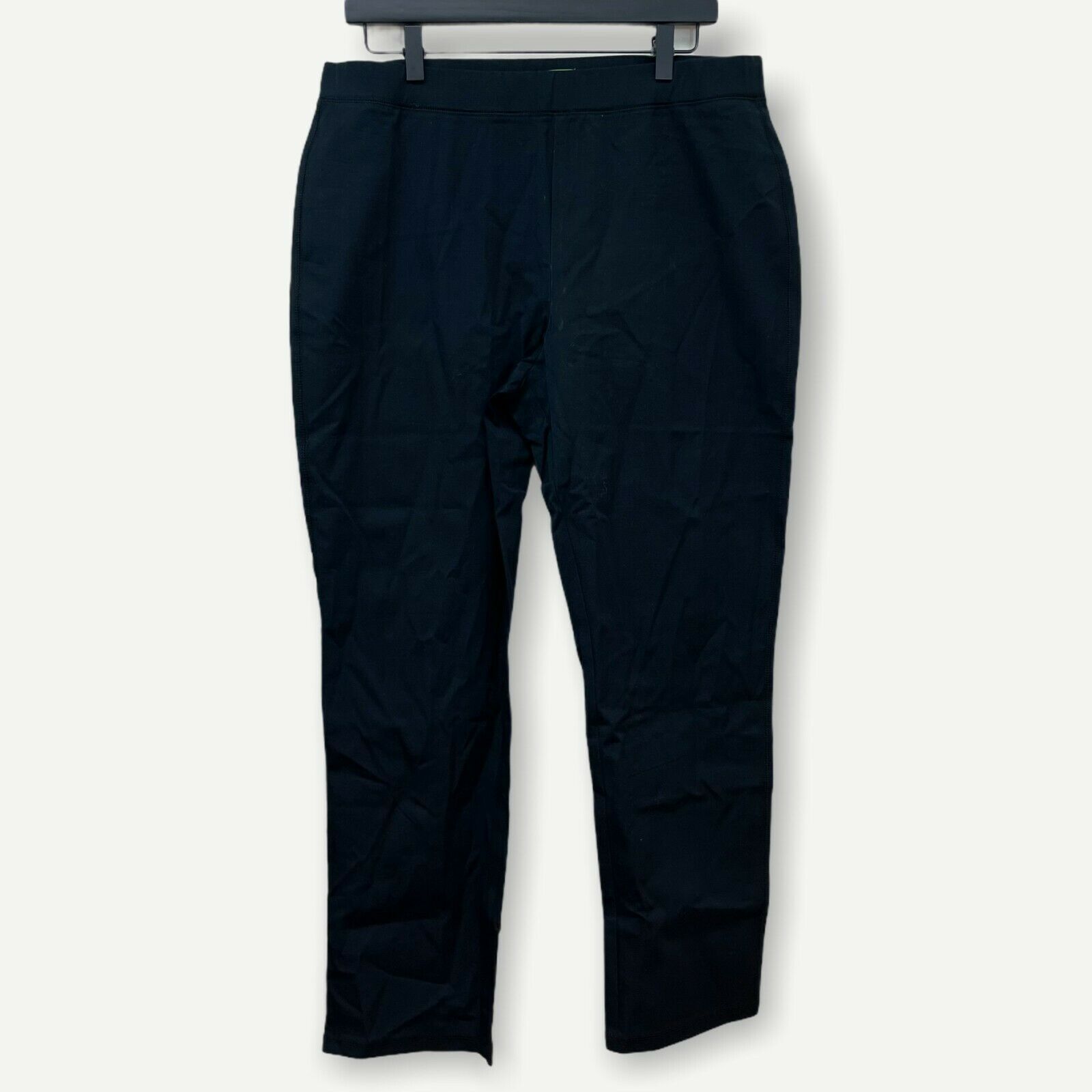 C. Wonder Stretch Twill PullOn Ankle Pants, Black, Regular 14 (A286426