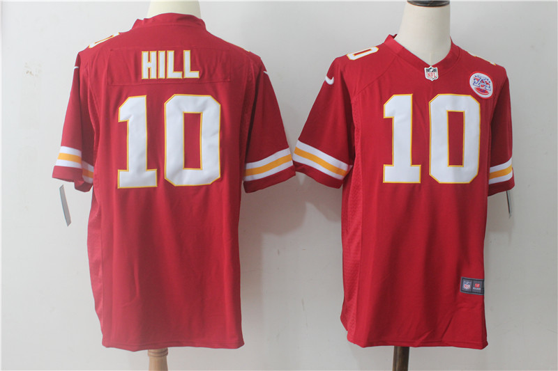 Mens KC Chiefs 10 Tyreek Hill Football Game Red Jersey Fan Apparel