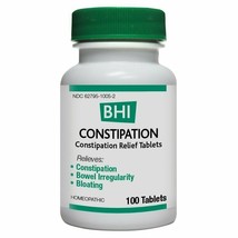 BHI Constipation Relief Natural, Safe Homeopathic Relief - 100 Tablets - $14.20