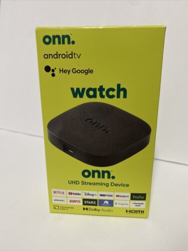 Onn Android TV 4K UHD Streaming Box Chromecast Dolby Audio Wi-Fi HDMI ...