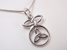 Very Small Celtic Infinity Pendant 925 Sterling Silver Corona Sun Jewelry - $8.09