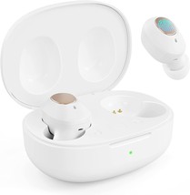 White Earbuds -Wireless Bluetooth 5.0   -  Rechargeable - Dual USB Charging Case image 1