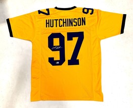 CHRIS HUTCHINSON SIGNED COLLEGE STYLE CUSTOM XL JERSEY WITH BECKETT COA image 1