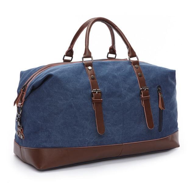 Canvas Leather Men Travel Bags Carry on Luggage Bags Men Duffel Bags