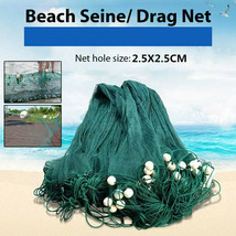 Green Mesh 1.5x1.5cm Customize Hand Made Beach seine/ Drag Nets 