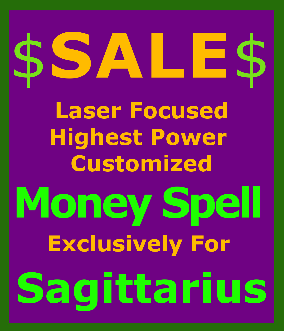 hkk Billionaire Wealth Spell Money Ritual for Sagittarius Betweenallworlds  - $129.50
