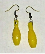 Vintage Mini Bowling Pin Yellow Charms Costume Jewelry - $12.99