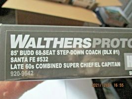 Walthers Proto Stock # 920-9642 Santa Fe 85' 68 Seat Step-Down Coach Deluxe #1  image 4