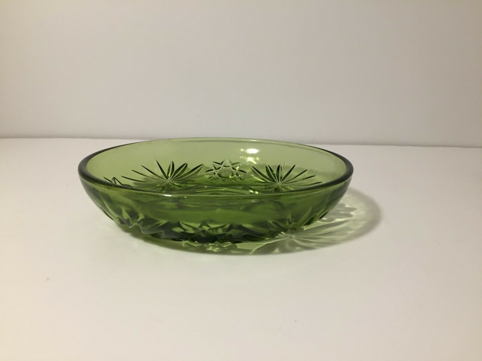 Vintage Decorative Cut and Etched Glass Candy and Nut Bowl