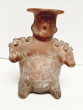 Mexico Columbia Peru Aztec Mayan Clay Pottery Figure Sculpture Vase 9&quot;Tx7&quot;W - $139.93