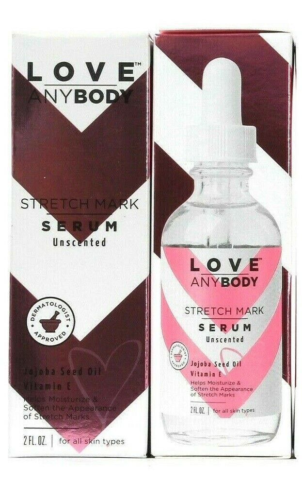 (2) Love AnyBody Unscented Stretch Mark Serum Jojoba Seed Oil & Vitamin E 2 Oz