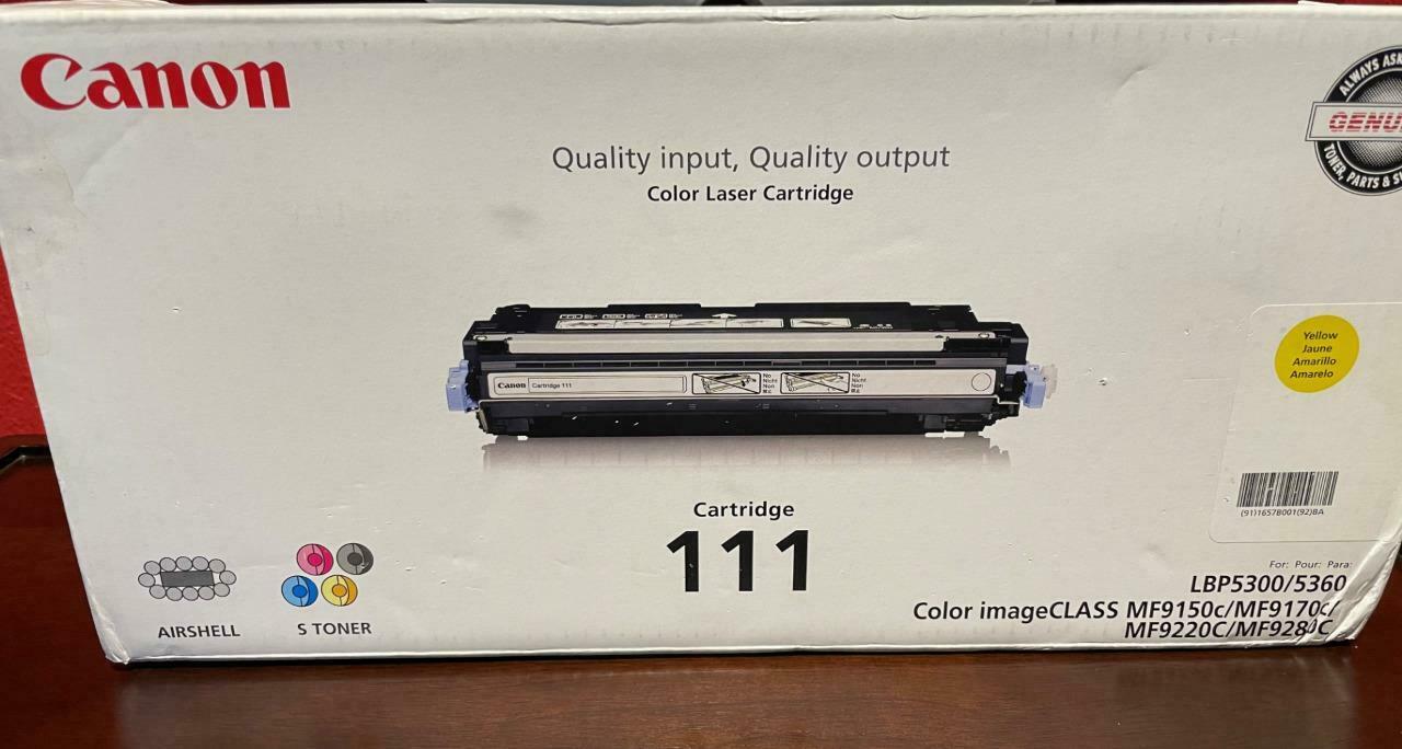 Genuine CANON color printer toner cartridge 111 - Yellow - $74.95