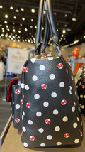Disney Parks Authentic Minnie Mouse Black w/ White Polka Dot Purse With Pockets image 2