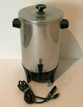 West Bend Automatic Electric Coffee Maker Percolator Vintage Silver 12-30 Cup - $47.49