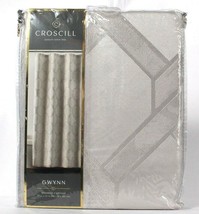1 Count Croscill Gwynn Silver 72 In X 72 In Shower Curtain 100% Polyester 