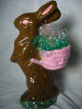 Handmade Chocolate Colored Easter Bunny by Christopher James in Paper Mache image 1