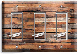 Rustic Ranch Barn Reclaimed Wood Light Switch 3 Gfci Plates Log Cabin Room Decor - $17.99