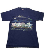 Vintage 90s North Carolina Beach Front Shells Ocean T Shirt Size Large U... - $29.63