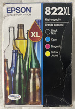 Epson 822XL Black Cyan Magenta Yellow Ink Cartridges T822XL Exp 2025 Ret... - $98.98