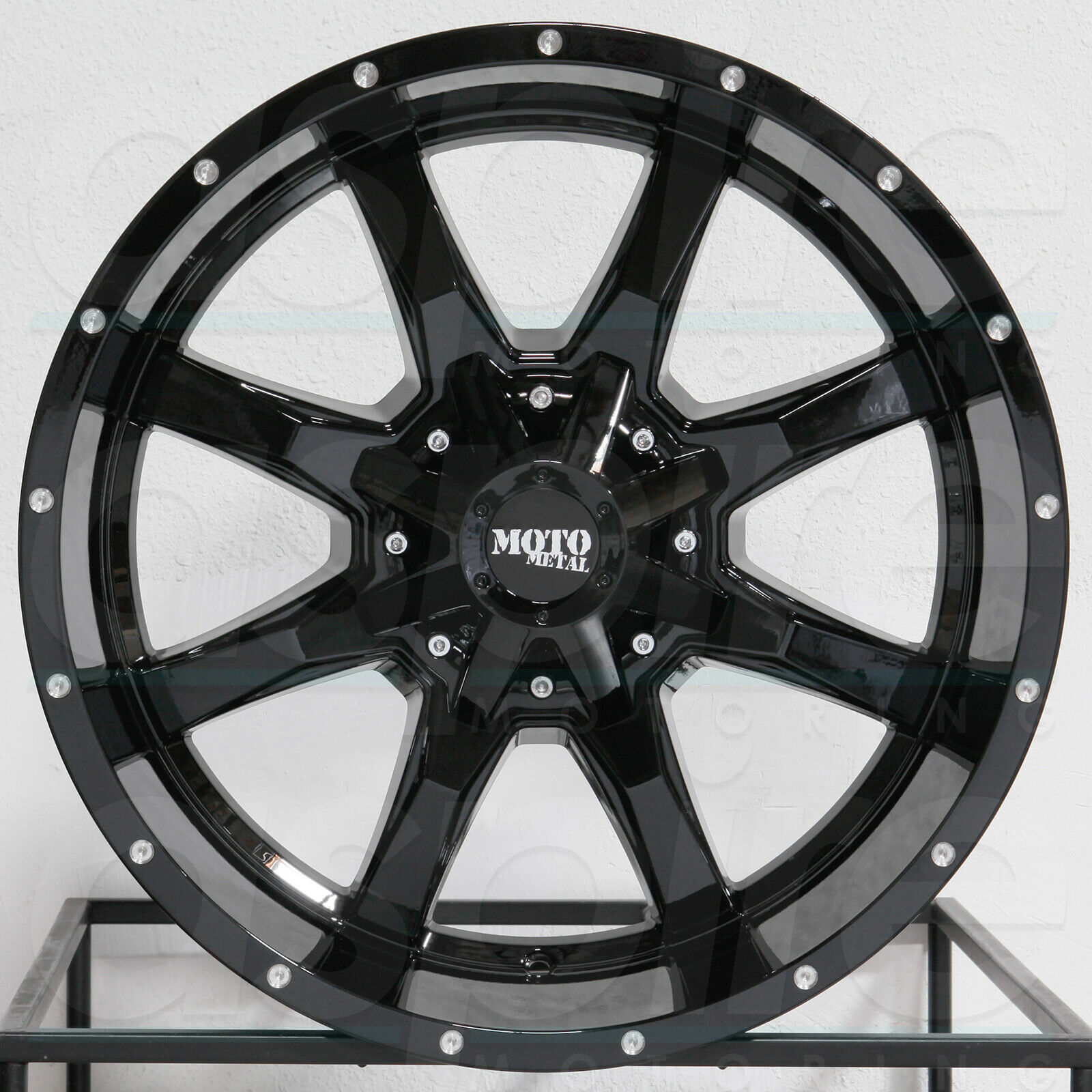 One 17x9 Moto Metal MO970 8x170 12 Gloss Black Wheel Rim