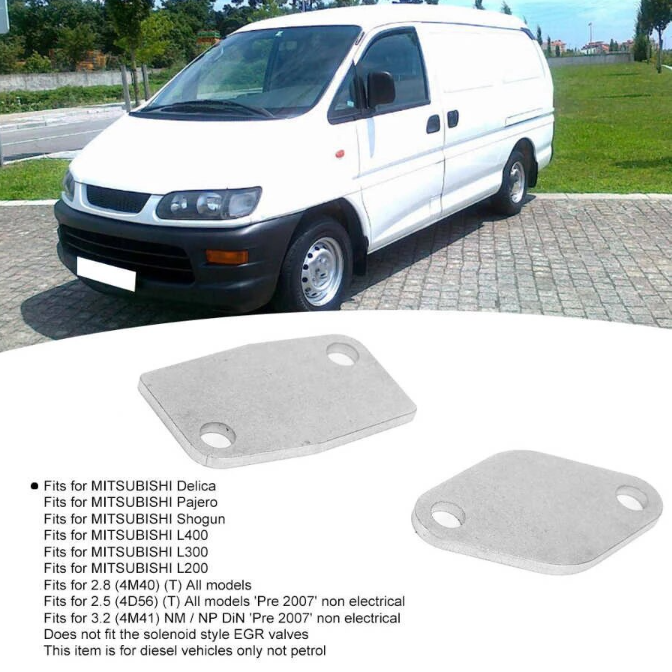 EGR Removal Kit Blanking Block Plates 985984415261 Fits Mitsubishi