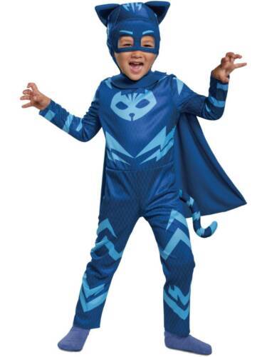 Toddler Boys PJ Masks Catboy Jupsuit & Cape 4 Pc Halloween Costume-sz 2T