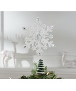 Bethlehem Lights 13&quot; Metallic Snowflake Tree Topper - $29.09