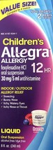 .Children’s Allegra Allergy Relief12hr Fexofenadine HCl Oral Suspension ... - $14.99