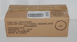 Sage Company XAO11985PL Glittered Snowflake Ornament 12 Pieces Platinum Color image 6