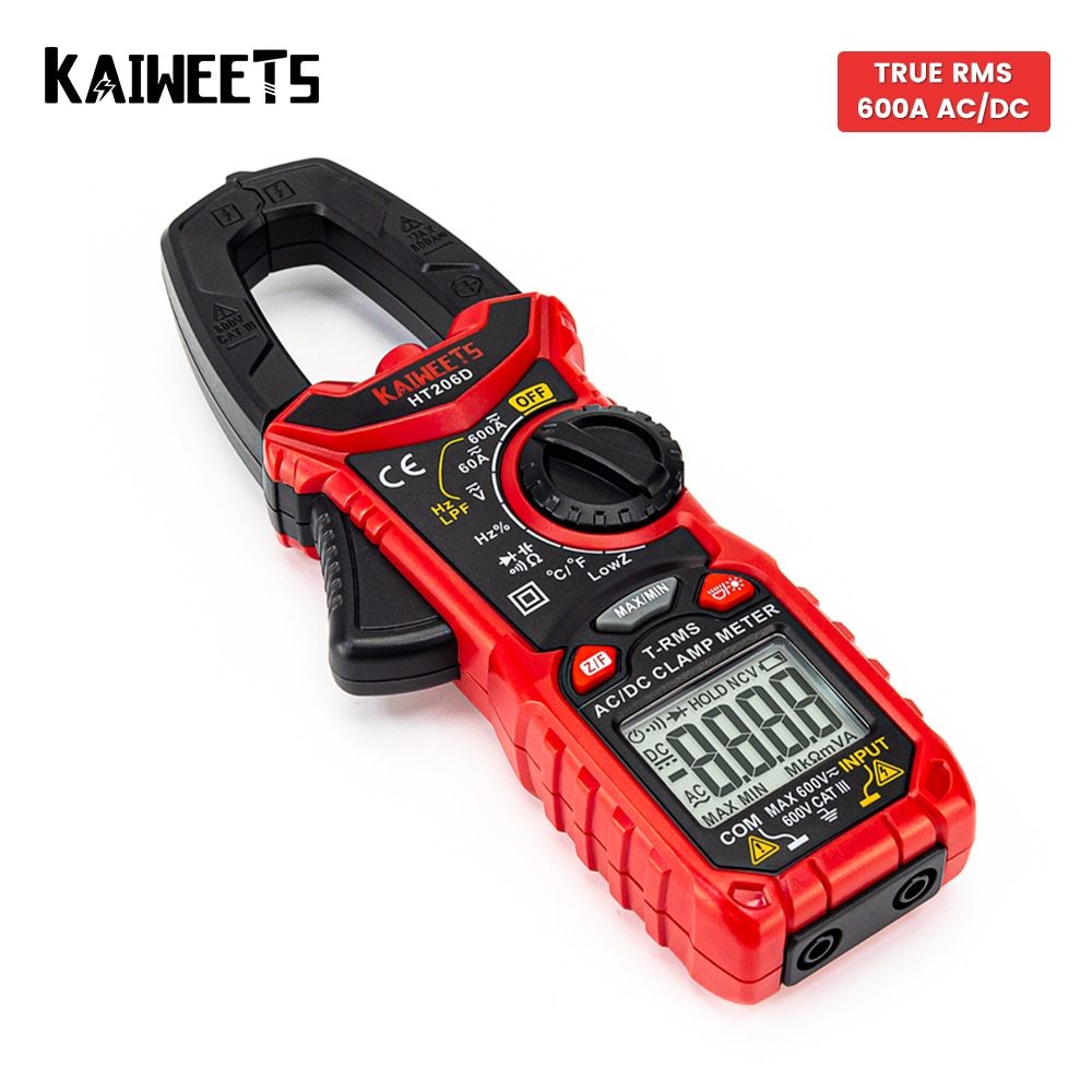 Kaiweets Ht206D Ac Dc Digital Clamp Meter Multimeter Pinza