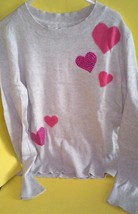 GAP kids Hearts Beige Sweater Size 10 - $9.99