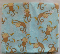 Fabric Fabric Traditions, 2009, Monkeys Bananas on Blue Background, 43 W... - $12.99