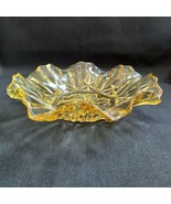 Federal Depression Glass Pioneer Amber 7 7/8&quot; Fruit Bowl Fluted Edge Vin... - $18.99
