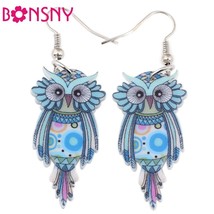 Drop Owl Earrings Acrylic Long Big Dangle Earrings News Brand Girls Women Jewelr - $8.99
