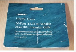 Bose 50 Foot 15.25 M Variable Mini DIN Extension Cable New Bose Speaker ... - $29.69