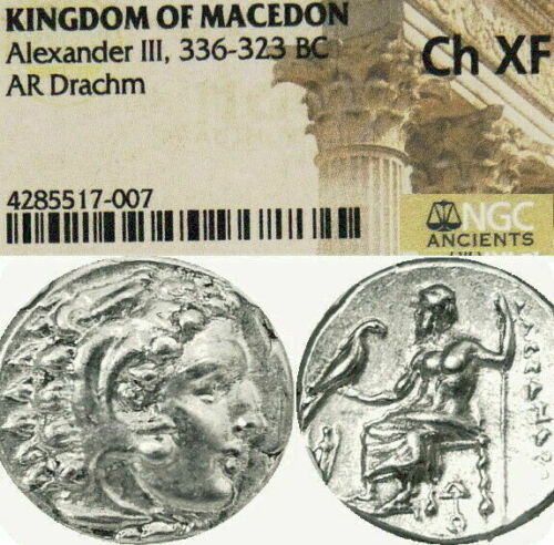 NGC Choice XF Ancient Alexander the Great Silver 