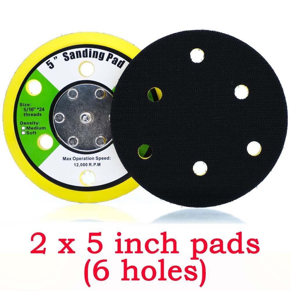 3''/4''/5"/6 Set Polishing Sander Backer Plates Hook&Loop Sanding Bac
